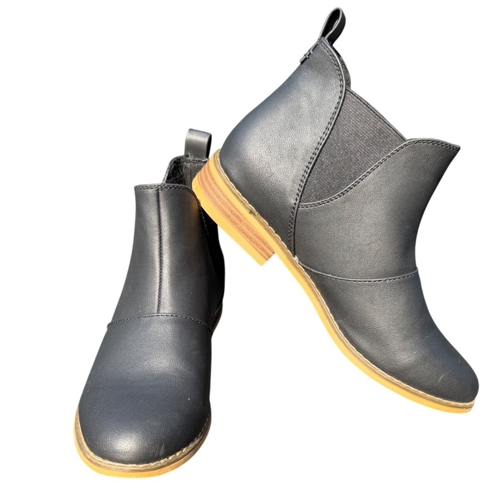 Rocket Dog Womens Black Chelsea Ankle Boots Low Block Heel Size 8